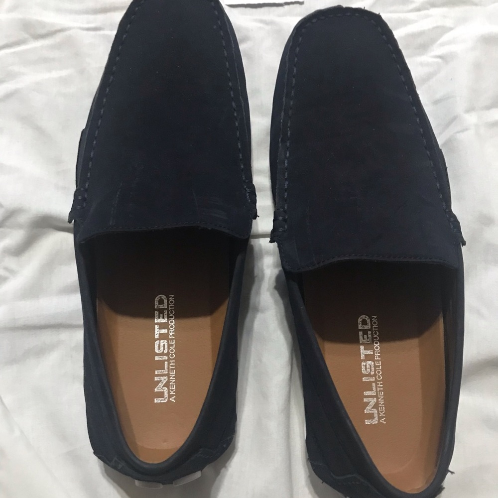 Mens blue suede drivers - Picture 2 of 3